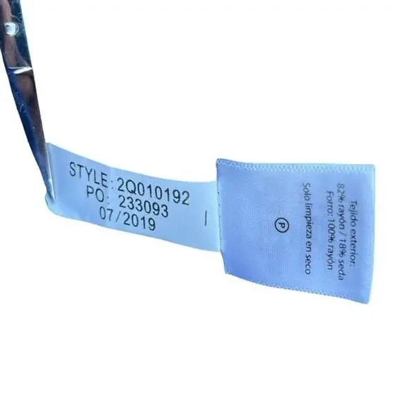 Vineyard Vines Silk Blend Flowy Short Sleeve Dress Blue Leaf Print - Size XS - Picture 7 of 10